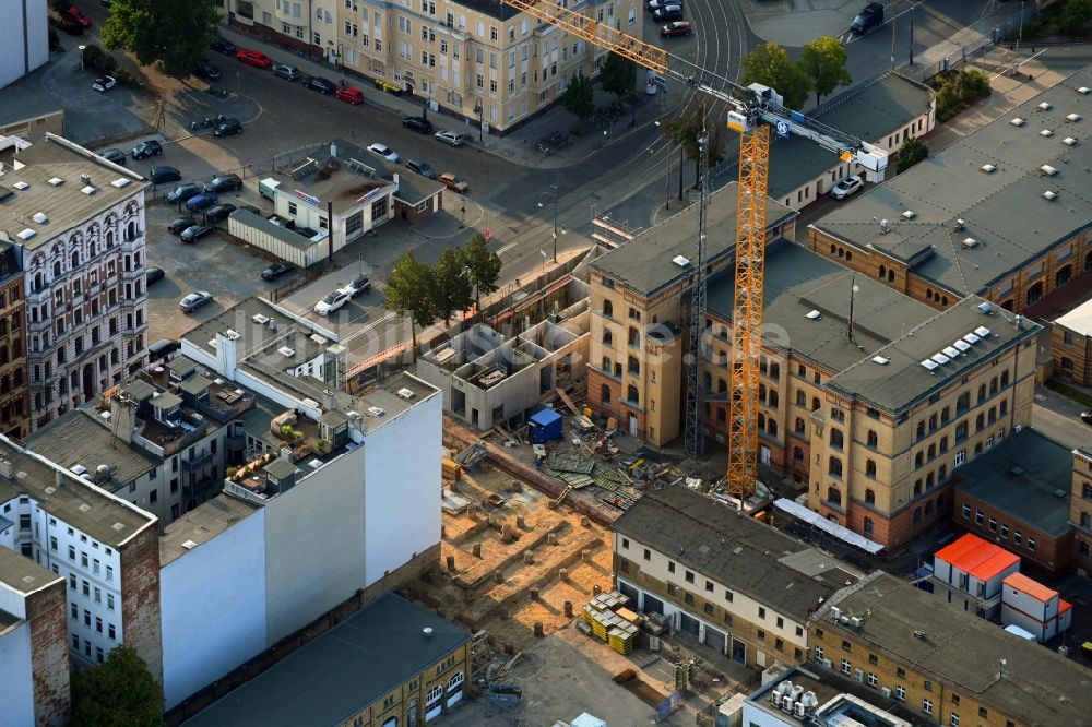 Luftbild Magdeburg - Neubau eines Gebäudekomplex der Polizei - Polizeiinspektion in Magdeburg im Bundesland Sachsen-Anhalt, Deutschland