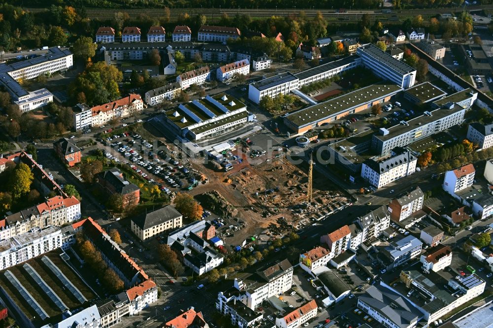 Saarbrücken aus der Vogelperspektive: Neubau eines Gebäudekomplex der Polizei Polizeiinspektion PI in Saarbrücken im Bundesland Saarland, Deutschland