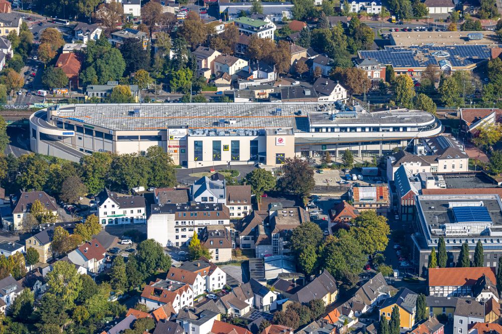 Luftaufnahme Unna - Neubau des Gebäudekomplexes des Einkaufszentrum im Ortsteil Alte Heide in Unna im Bundesland Nordrhein-Westfalen, Deutschland