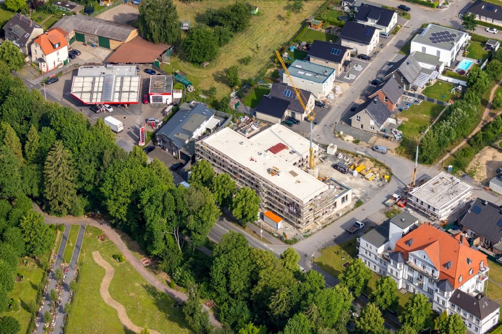 Luftaufnahme Werl - Neubau des Gerichts- Gebäudekomplex des Amtsgerichtes in Werl im Bundesland Nordrhein-Westfalen, Deutschland