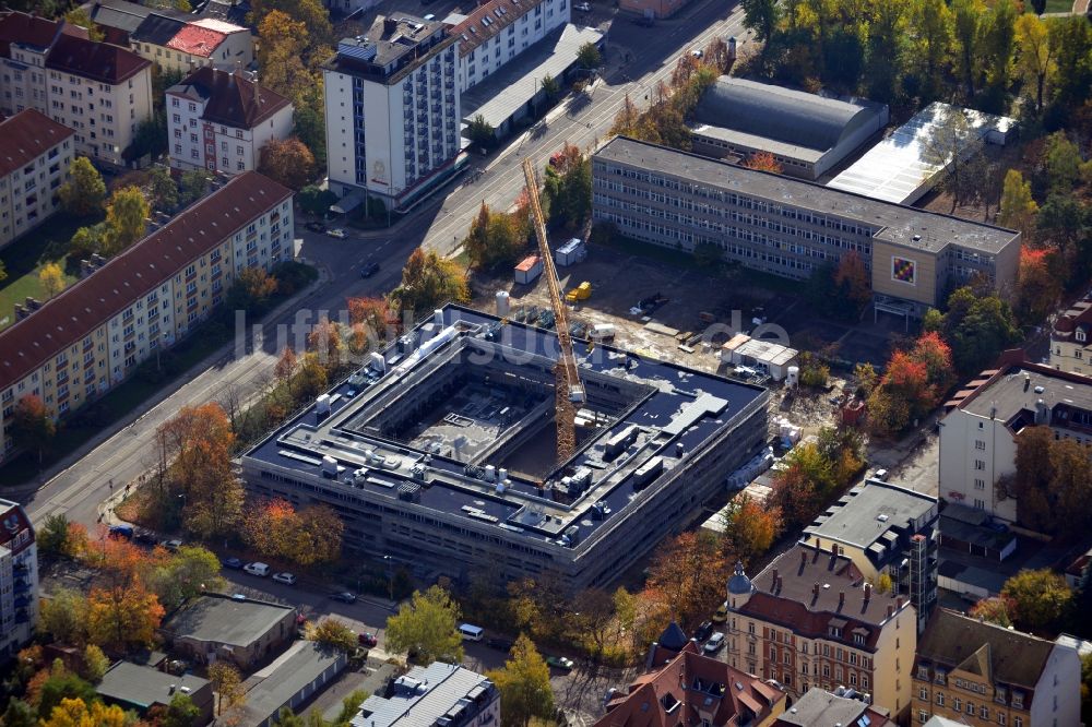 Luftaufnahme Leipzig - Neubau der 3. Grundschule an der Bernhard-Göring-Straße in Leipzig im Bundesland Sachsen