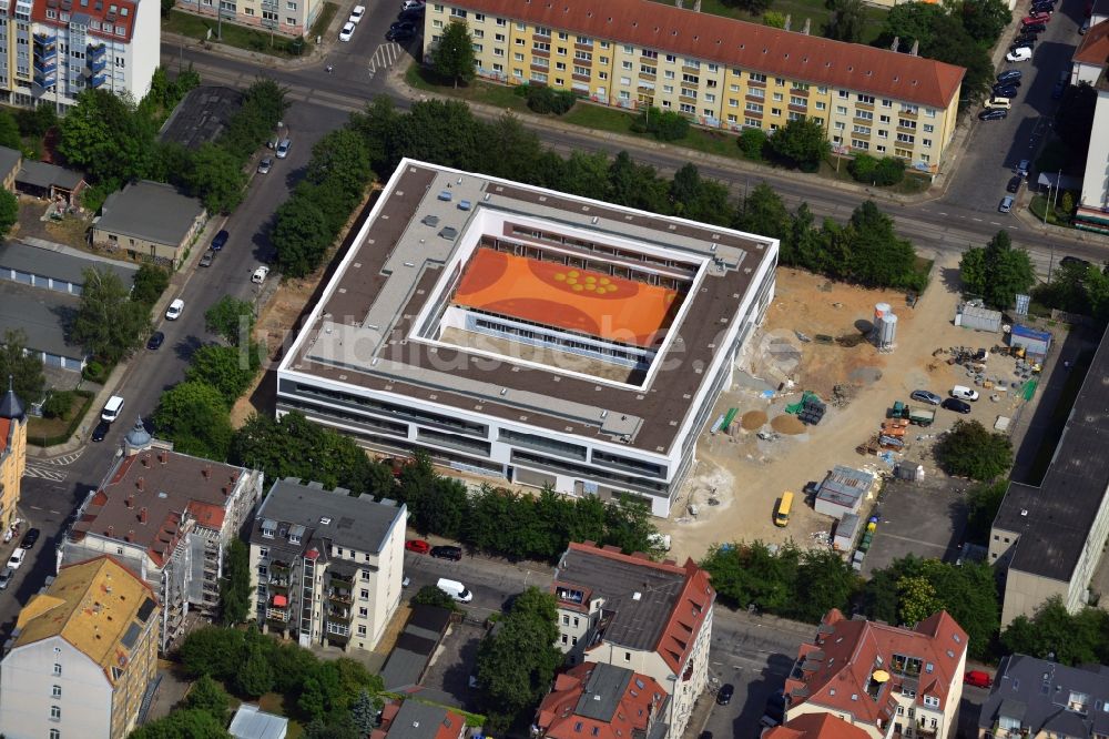 Leipzig aus der Vogelperspektive: Neubau der 3. Grundschule an der Bernhard-Göring-Straße in Leipzig im Bundesland Sachsen