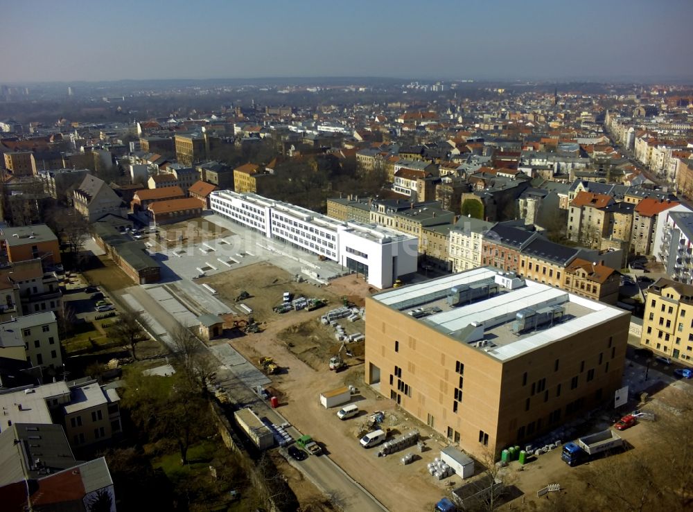Luftbild Halle (Saale) - Neubau des GWZ Geisteswissenschaftlichen Zentrums der Universität am Steintor-Campus in Halle (Saale) im Bundesland Sachsen-Anhalt