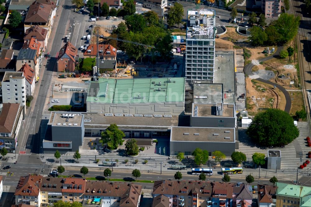 Luftbild Heilbronn - Neubau- Hochhaus- Baustelle der Hotelanlage Parkhotel Harmonie an der Gartenstraße in Heilbronn im Bundesland Baden-Württemberg, Deutschland