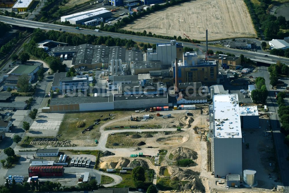 Luftbild Uelzen - Neubau eines Hochregal- Lager-Gebäudekomplex und Logistikzentrum in Uelzen im Bundesland Niedersachsen, Deutschland