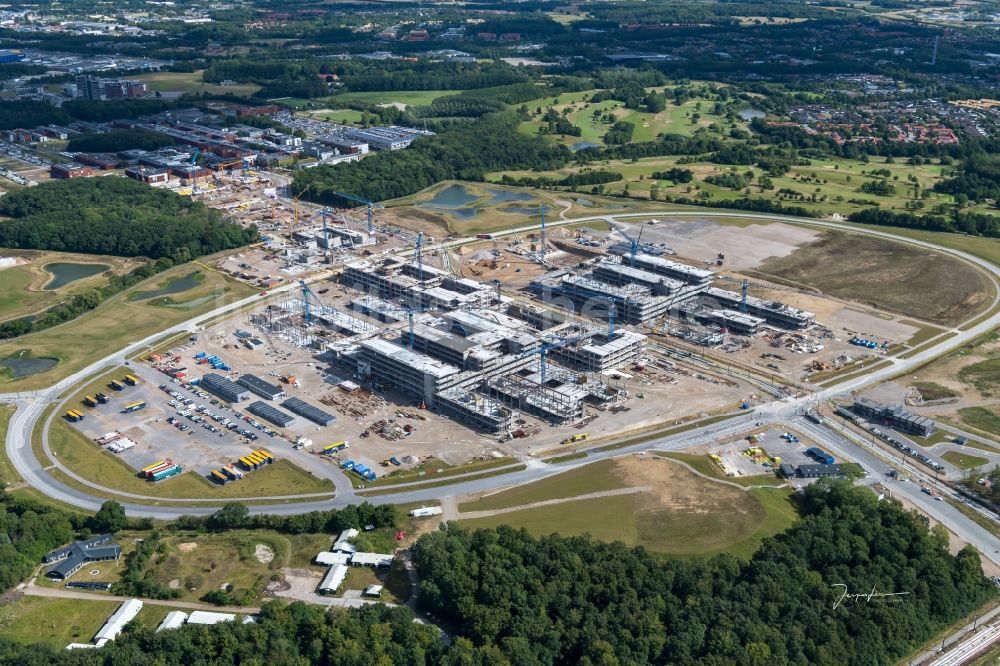 Luftbild Odense - Neubau eines Klinik- Gebäudekomplexes in Odense in Region Syddanmark, Dänemark