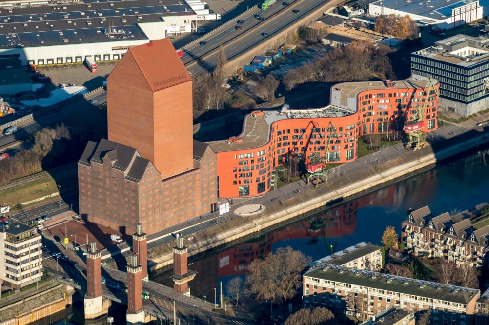 Luftbild Duisburg - Neubau des Landesarchiv NRW in Duisburg im Bundesland Nordrhein-Westfalen