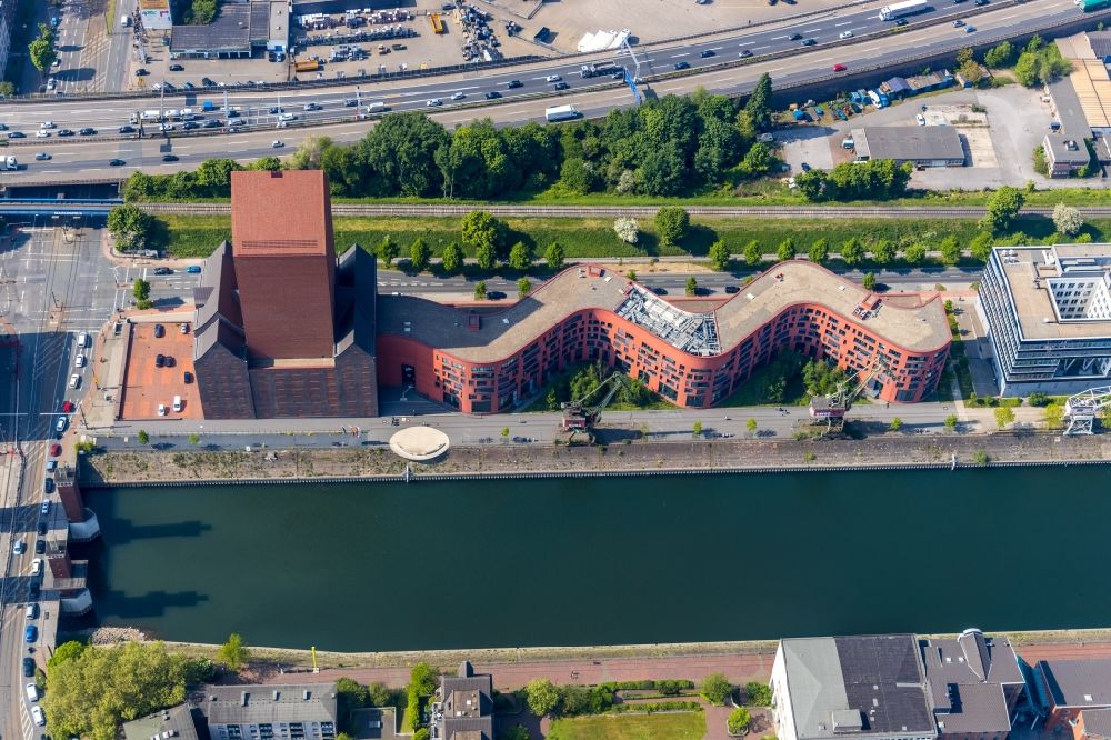 Luftaufnahme Duisburg - Neubau des Landesarchiv NRW in Duisburg im Bundesland Nordrhein-Westfalen