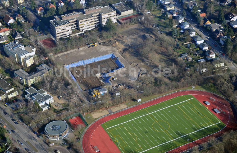 Luftaufnahme Berlin - Neubau der Lise-Meitner-Schule im Ortsteil Gropiusstadt in Berlin