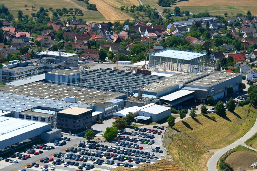 Luftaufnahme Schopfloch - Neubau des Logistikzentrums und Bürogebäude auf dem Firmengelände der HOMAG GmbH in Schopfloch im Bundesland Baden-Württemberg, Deutschland