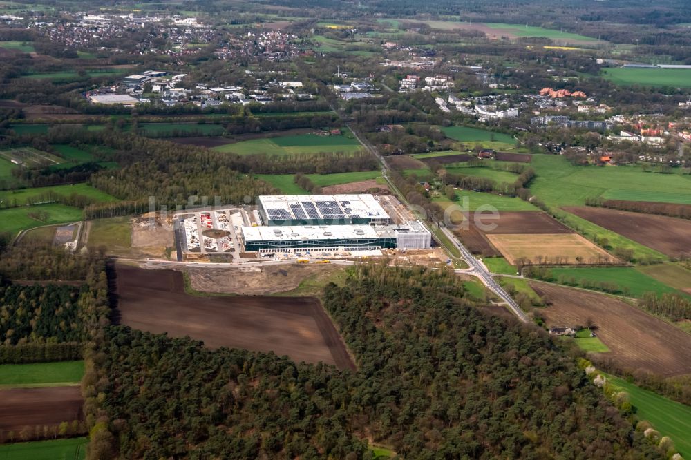 Dorsten aus der Vogelperspektive: Neubau des Logistikzentrums der Levi Strauss & Co. Europe in Dorsten im Bundesland Nordrhein-Westfalen, Deutschland