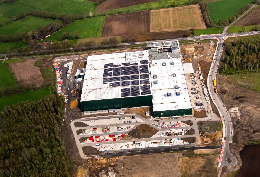Dorsten von oben - Neubau des Logistikzentrums der Levi Strauss & Co. Europe in Dorsten im Bundesland Nordrhein-Westfalen, Deutschland