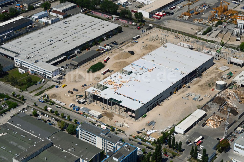 Berlin aus der Vogelperspektive: Neubau des Logistikzentrums an der Marzahner Straße in Berlin, Deutschland