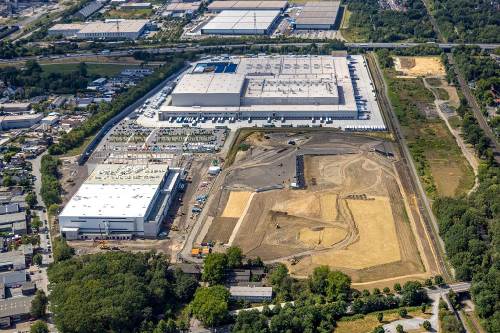 Luftaufnahme Oberhausen - Neubau des Logistikzentrums des Online Supermarkt Picnic in Oberhausen im Bundesland Nordrhein-Westfalen, Deutschland
