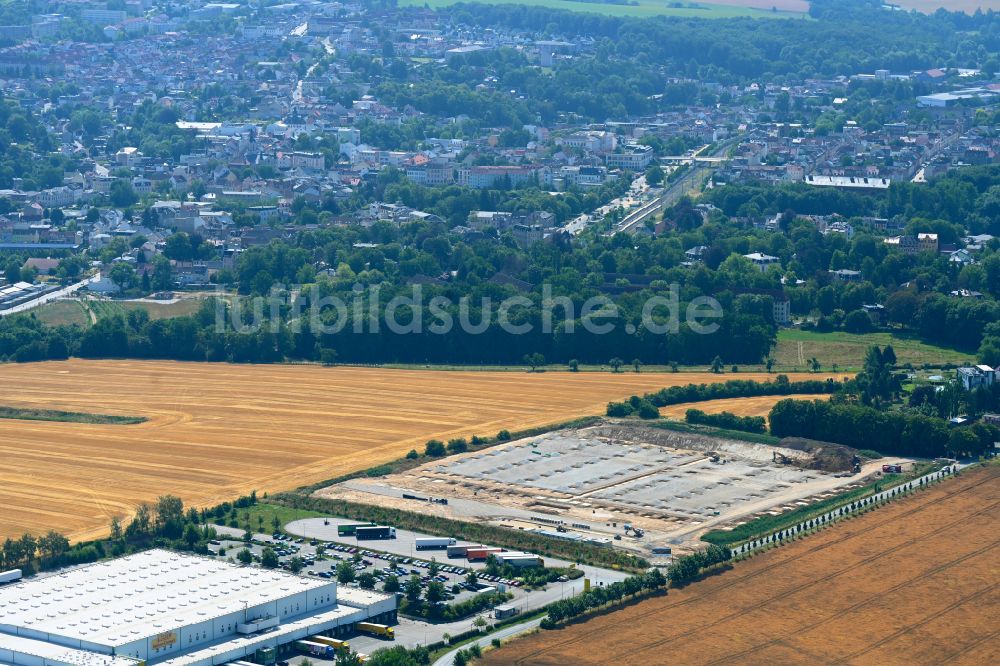 Luftaufnahme Ponitz - Neubau des Logistikzentrums in Ponitz im Bundesland Thüringen, Deutschland