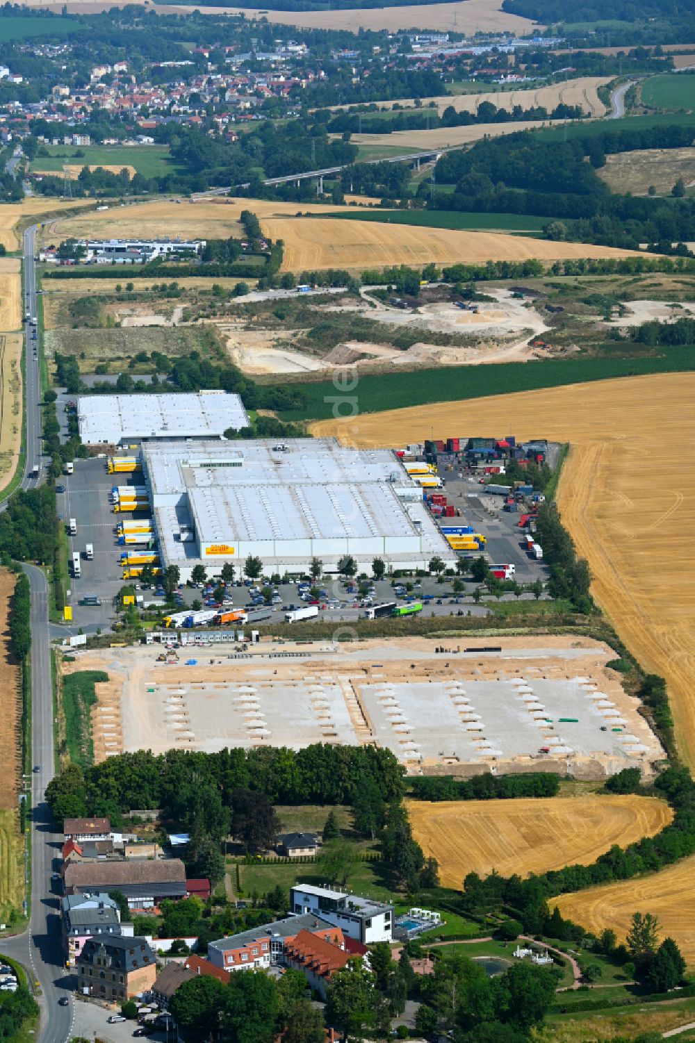 Luftbild Ponitz - Neubau des Logistikzentrums in Ponitz im Bundesland Thüringen, Deutschland