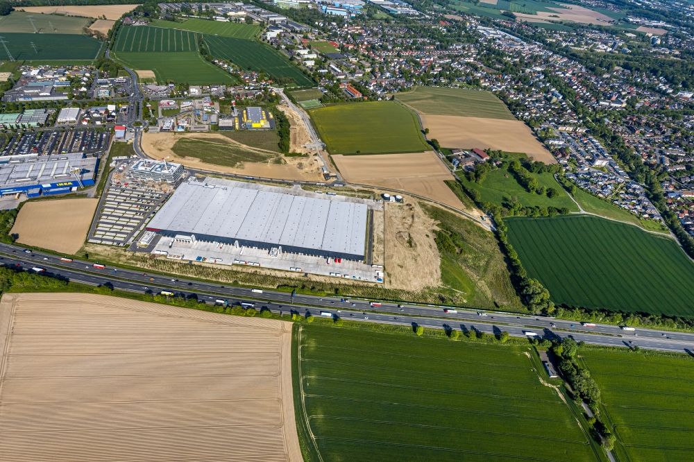 Luftbild Kamen - Neubau eines Logistikzentrums der Woolworth GmbH in Kamen im Bundesland Nordrhein-Westfalen, Deutschland