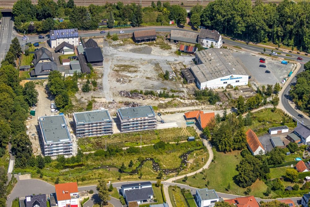 Soest von oben - Neubau von Mehrfamilien- Wohnhäusern am Feldmühlenweg in Soest im Bundesland Nordrhein-Westfalen, Deutschland