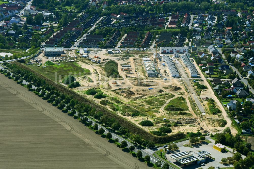 Luftbild Ahrensfelde - Neubau einer Mehrfamilienhaus-Wohnanlage Ahrensfelder Obstwiesen in Ahrensfelde im Bundesland Brandenburg, Deutschland