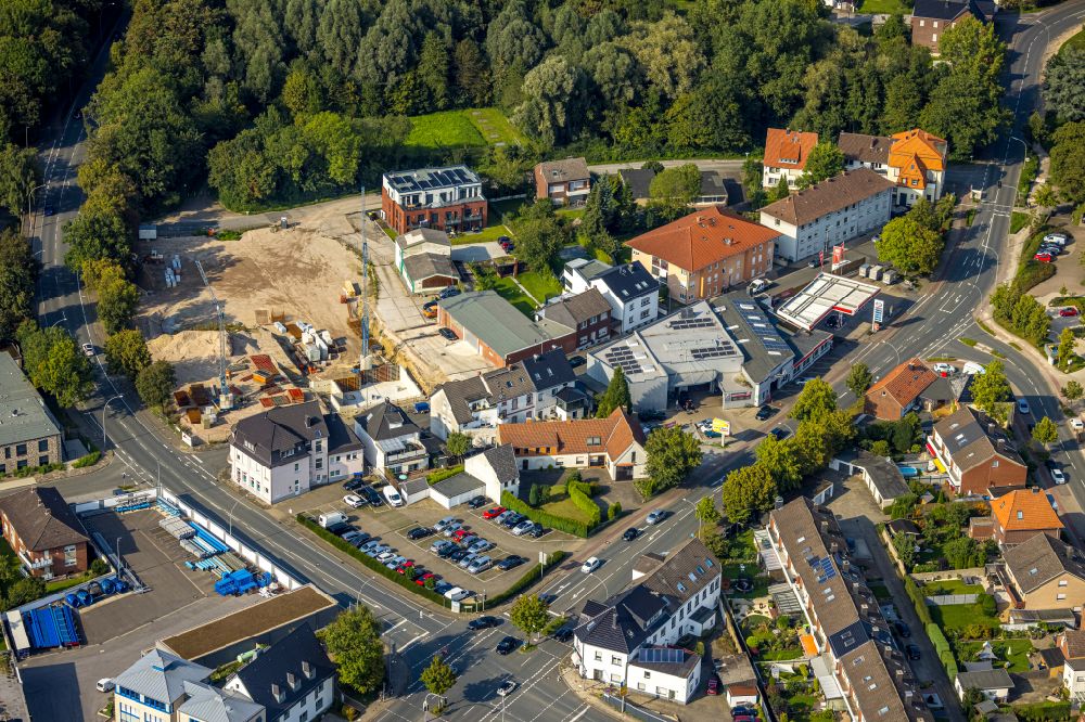 Luftbild Beckum - Neubau einer Mehrfamilienhaus-Wohnanlage Areal am Holtmarweg in Beckum im Bundesland Nordrhein-Westfalen, Deutschland
