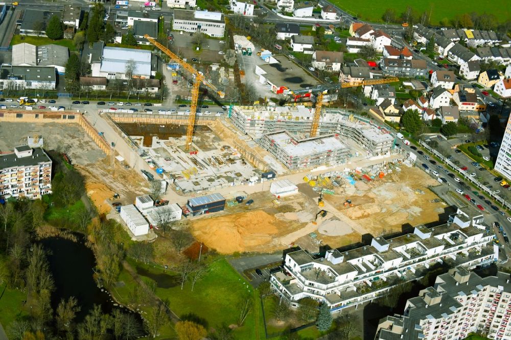 Luftbild Nieder-Eschbach - Neubau einer Mehrfamilienhaus- Wohnanlage am Ben-Gurion-Ring in Nieder-Eschbach im Bundesland Hessen, Deutschland
