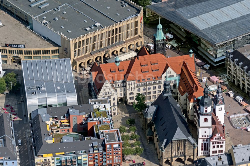 Luftbild Chemnitz - Neubau einer Mehrfamilienhaus-Wohnanlage in Chemnitz im Bundesland Sachsen, Deutschland