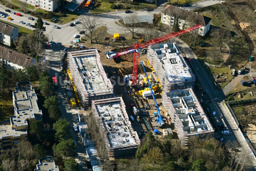 Berlin von oben - Neubau einer Mehrfamilienhaus-Wohnanlage Cite Foch Nord in Berlin, Deutschland