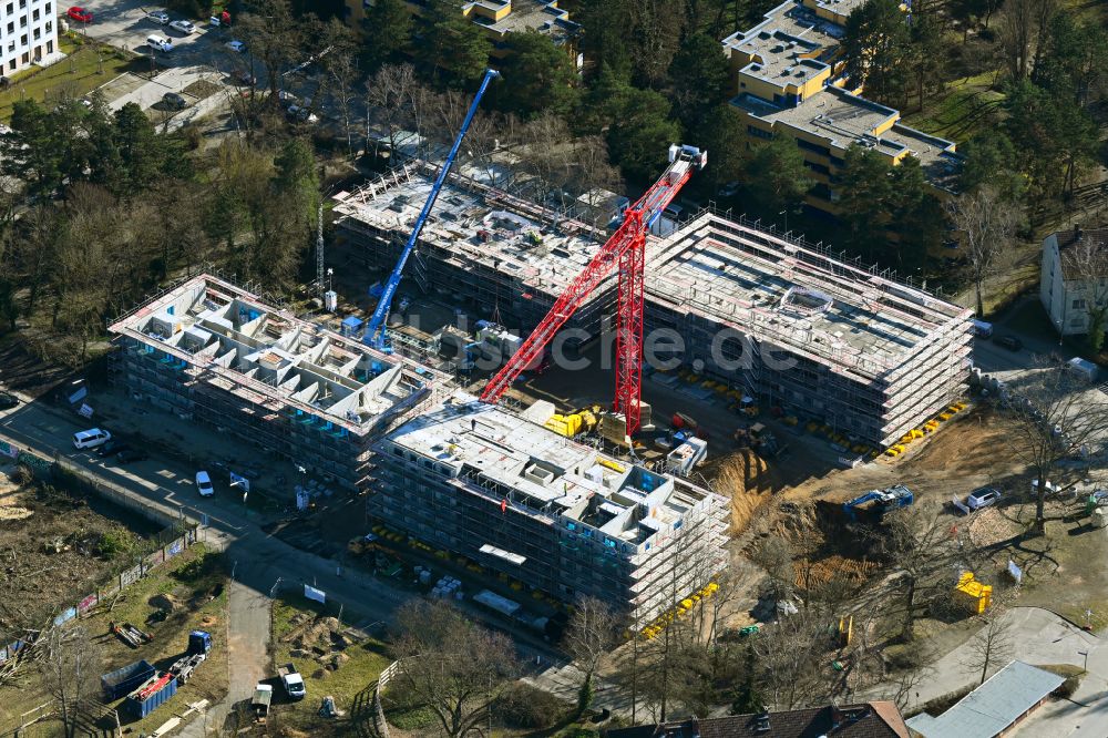 Luftbild Berlin - Neubau einer Mehrfamilienhaus-Wohnanlage Cite Foch Nord in Berlin, Deutschland