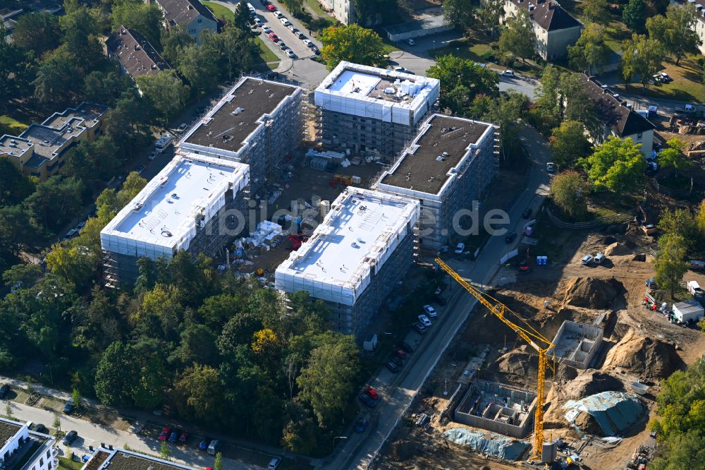 Luftaufnahme Berlin - Neubau einer Mehrfamilienhaus-Wohnanlage Cite Foch Nord in Berlin, Deutschland