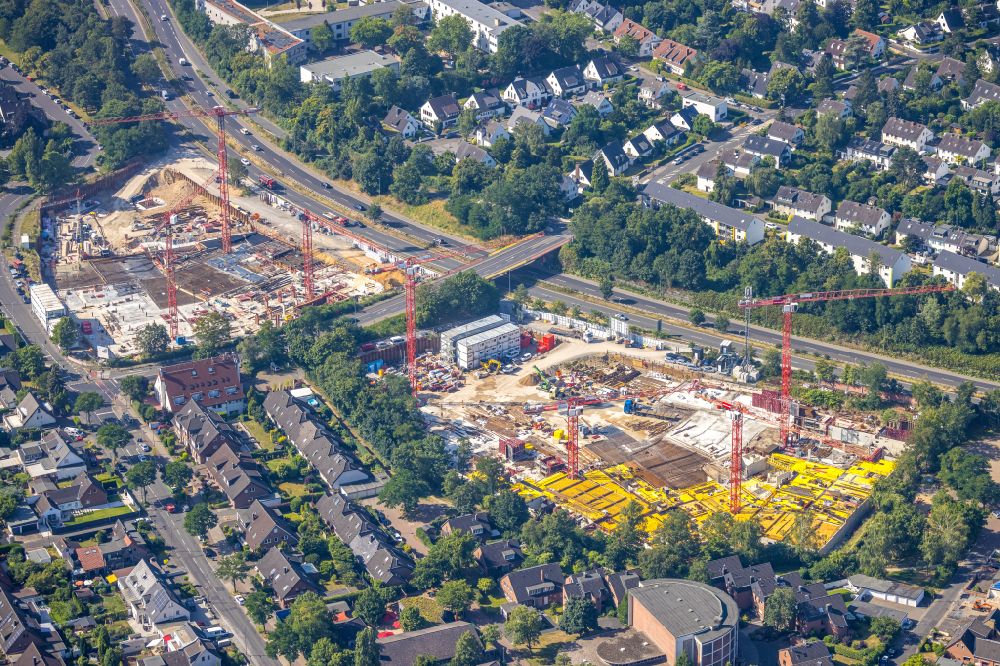 Luftbild Düsseldorf - Neubau einer Mehrfamilienhaus-Wohnanlage Deiker Höfe in Düsseldorf im Bundesland Nordrhein-Westfalen, Deutschland