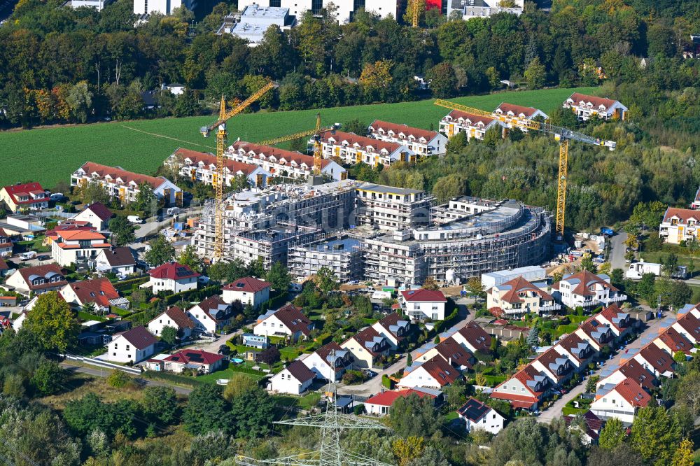 Luftaufnahme Schwanebeck - Neubau einer Mehrfamilienhaus-Wohnanlage Am Eichenring in Schwanebeck im Bundesland Brandenburg, Deutschland