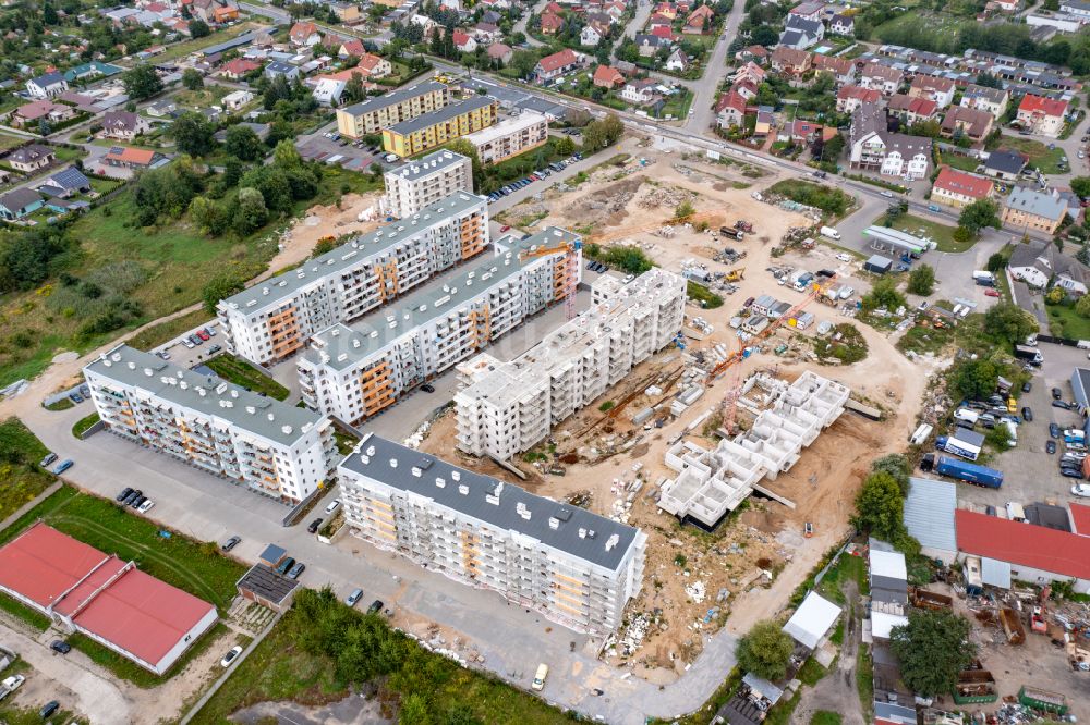 Luftbild Slubice - Neubau einer Mehrfamilienhaus-Wohnanlage EKO-PROJEKT DEVELOPMENT SP. Z O.O. in Slubice in Lubuskie Lebus, Polen