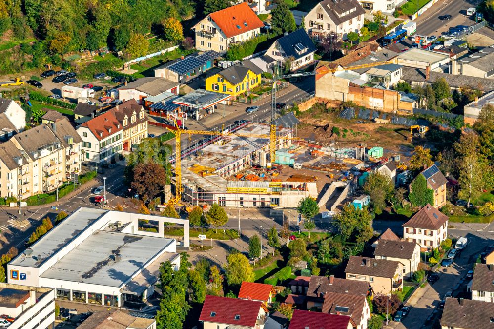 Lahr/Schwarzwald von oben - Neubau einer Mehrfamilienhaus-Wohnanlage Geroldsecker Quartier Lahr in Lahr/Schwarzwald im Bundesland Baden-Württemberg, Deutschland