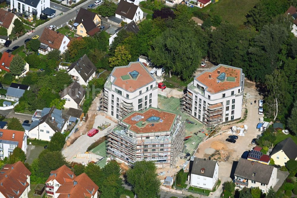 Luftaufnahme Forchheim - Neubau einer Mehrfamilienhaus-Wohnanlage Hainbrunnenpark in Forchheim im Bundesland Bayern, Deutschland