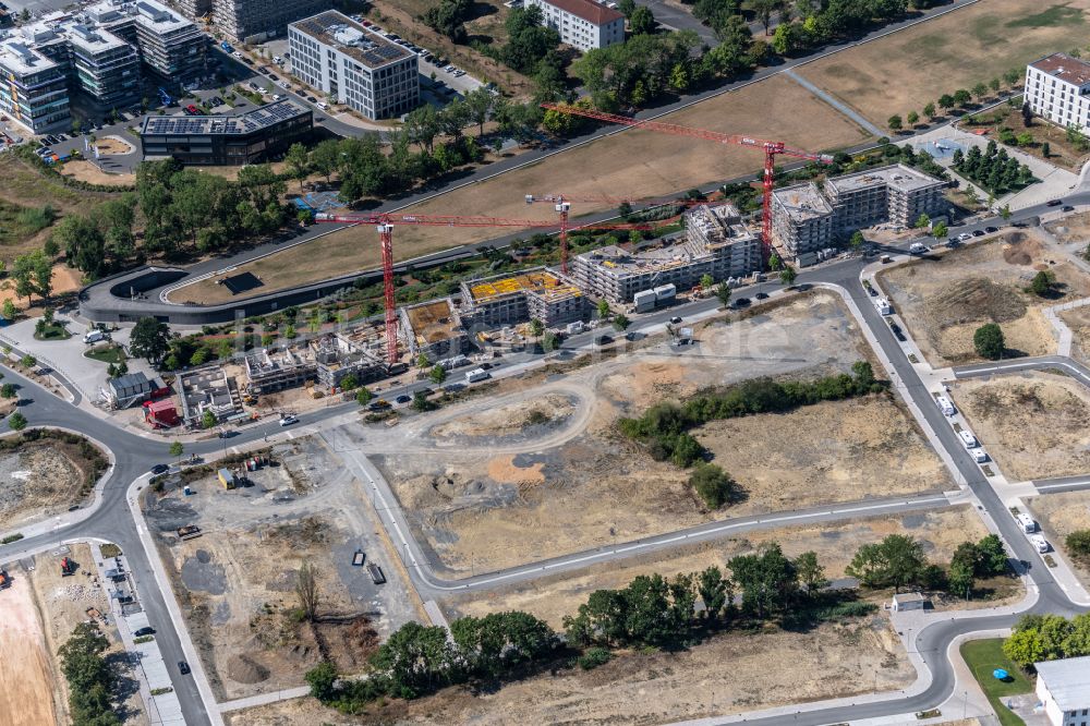 Luftbild Würzburg - Neubau einer Mehrfamilienhaus-Wohnanlage Hubland II in Würzburg im Bundesland Bayern, Deutschland