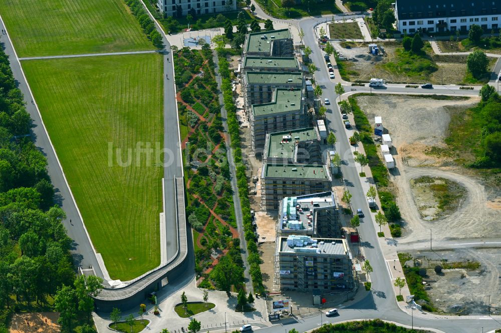Luftbild Würzburg - Neubau einer Mehrfamilienhaus-Wohnanlage Hubland II in Würzburg im Bundesland Bayern, Deutschland