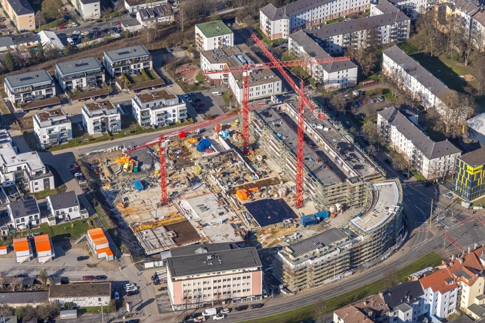 Dortmund aus der Vogelperspektive: Neubau einer Mehrfamilienhaus- Wohnanlage Kaiser-Quartier in Dortmund im Bundesland Nordrhein-Westfalen, Deutschland