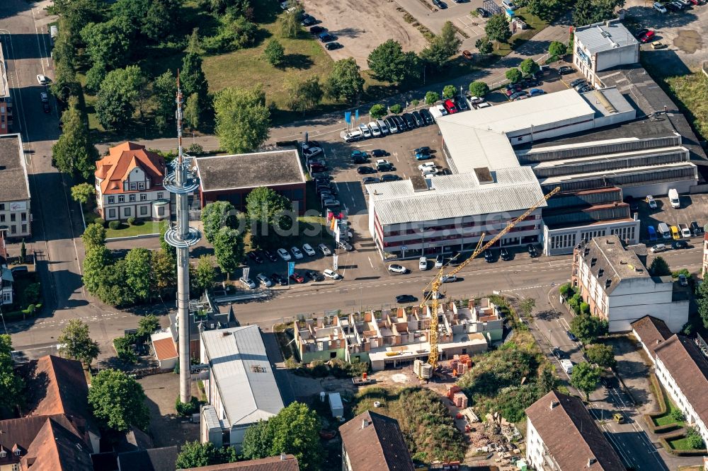 Luftaufnahme Lahr/Schwarzwald - Neubau einer Mehrfamilienhaus-Wohnanlage Lotzbeckstraße - Jammstraße in Lahr/Schwarzwald im Bundesland Baden-Württemberg, Deutschland