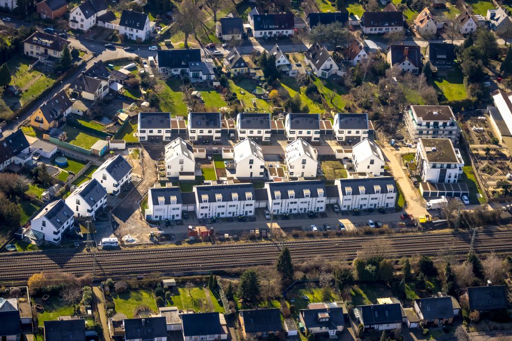 Luftbild Unna - Neubau einer Mehrfamilienhaus-Wohnanlage im Ortsteil Alte Heide in Unna im Bundesland Nordrhein-Westfalen, Deutschland
