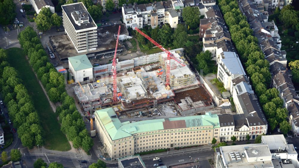 Luftaufnahme Bonn - Neubau einer Mehrfamilienhaus-Wohnanlage im Ortsteil Südstadt in Bonn im Bundesland Nordrhein-Westfalen, Deutschland