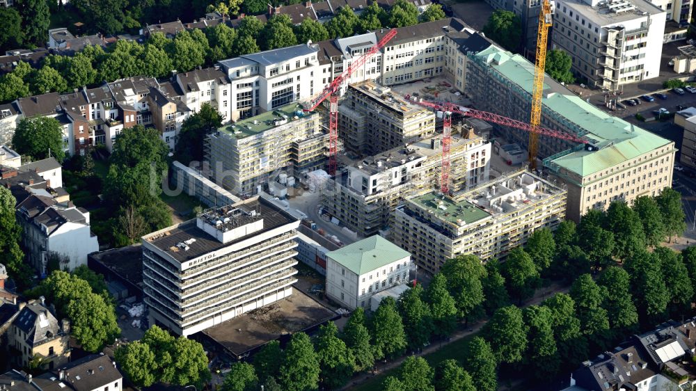 Bonn von oben - Neubau einer Mehrfamilienhaus-Wohnanlage im Ortsteil Südstadt in Bonn im Bundesland Nordrhein-Westfalen, Deutschland