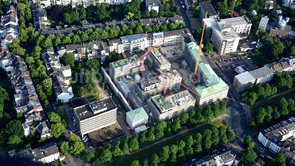 Luftbild Bonn - Neubau einer Mehrfamilienhaus-Wohnanlage im Ortsteil Südstadt in Bonn im Bundesland Nordrhein-Westfalen, Deutschland