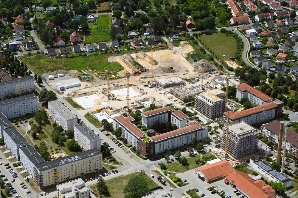 Luftbild Falkensee - Neubau einer Mehrfamilienhaus-Wohnanlage Parkstadt Falkensee in Falkensee im Bundesland Brandenburg, Deutschland