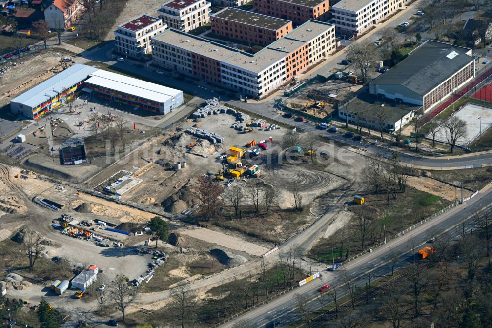 Luftbild Potsdam - Neubau einer Mehrfamilienhaus-Wohnanlage in Potsdam im Bundesland Brandenburg, Deutschland