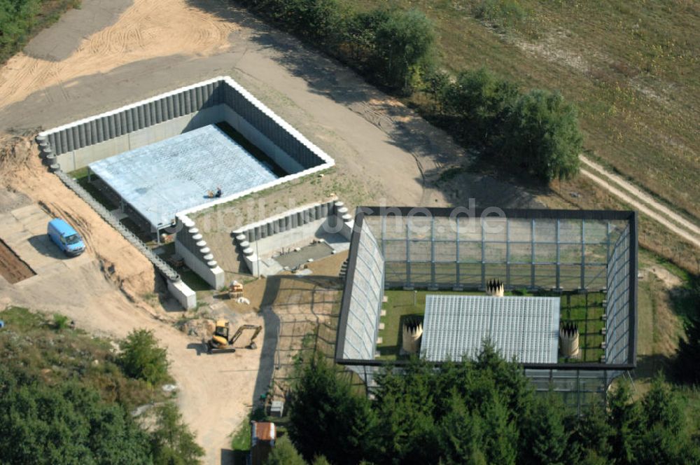 Lindenberg von oben - Neubau am Meteorologischen Observatorium Lindenberg bei Beeskow