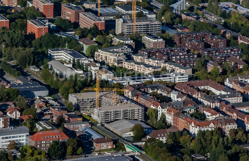 Luftbild Kiel - Neubau einer Mikroapartment-Wohnanlage Lieblingsplatz an der VELO 10 in Kiel im Bundesland Schleswig-Holstein, Deutschland