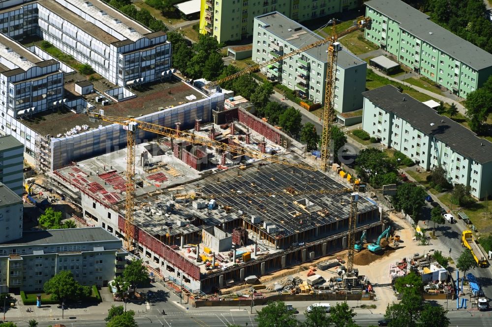 Berlin von oben - Neubau Nordkopf auf dem Klinikgelände des Krankenhauses Vivantes Klinikum Neukölln in Berlin, Deutschland