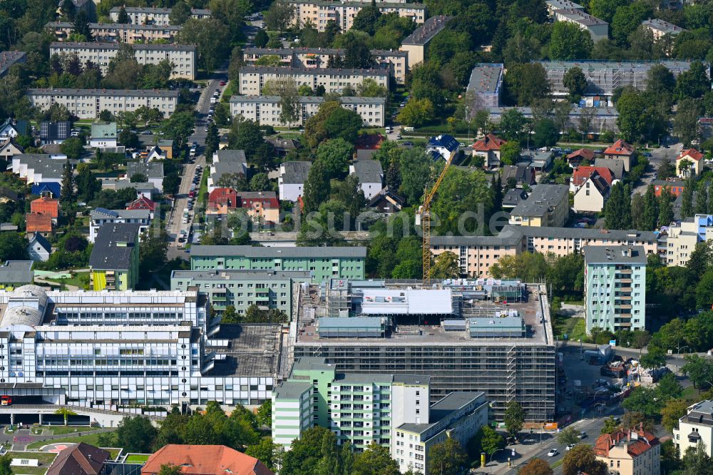 Luftbild Berlin - Neubau Nordkopf auf dem Klinikgelände des Krankenhauses Vivantes Klinikum Neukölln in Berlin, Deutschland