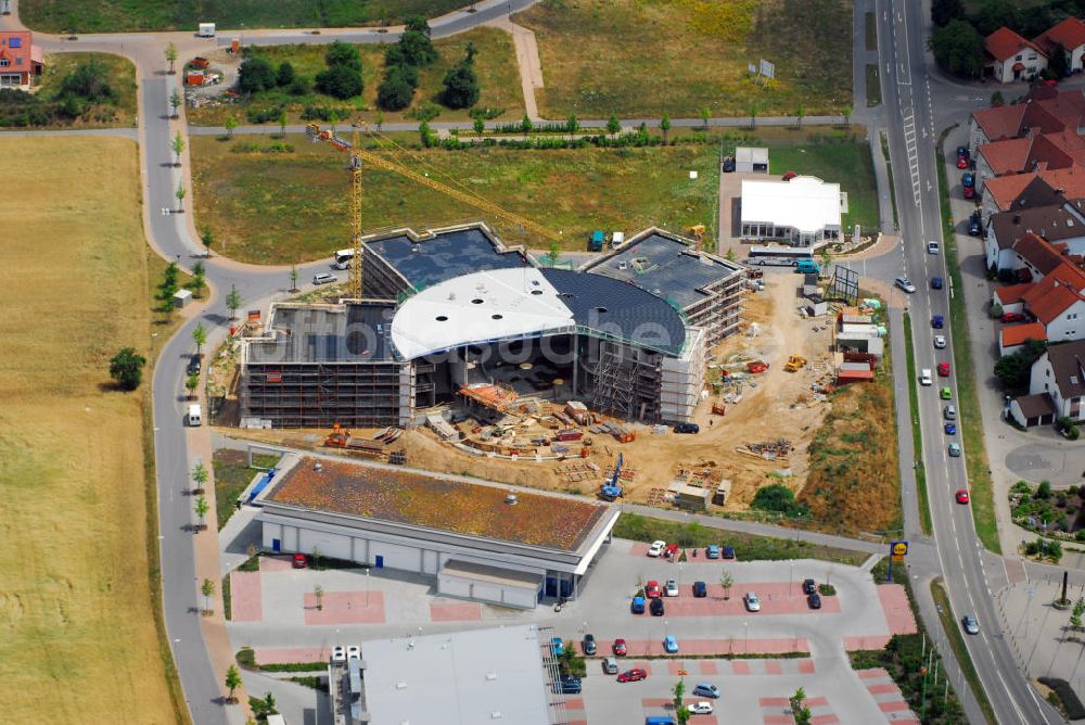 Luftbild St. Leon-Rot - Neubau des Privatgymnasium im Gewerbegebiet Im Schiff in Sankt Leon Rot