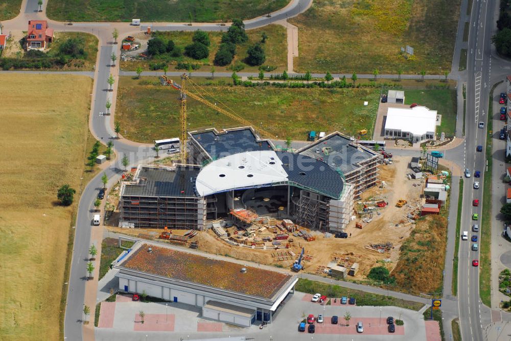 Luftaufnahme St. Leon-Rot - Neubau des Privatgymnasium im Gewerbegebiet Im Schiff in Sankt Leon Rot
